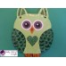 Owl Decor - Owl Wall Hanging - Owl Wall Decor - Green Owl Decor - Green Owl Nursery Decor - Green Glitter Owl Wall Hanging - Salt Dough